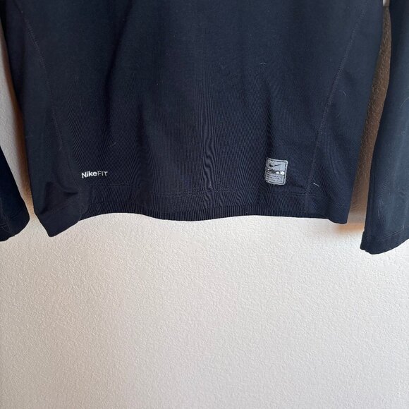 Nike Pro black compression mock turtleneck - Picture 3 of 4